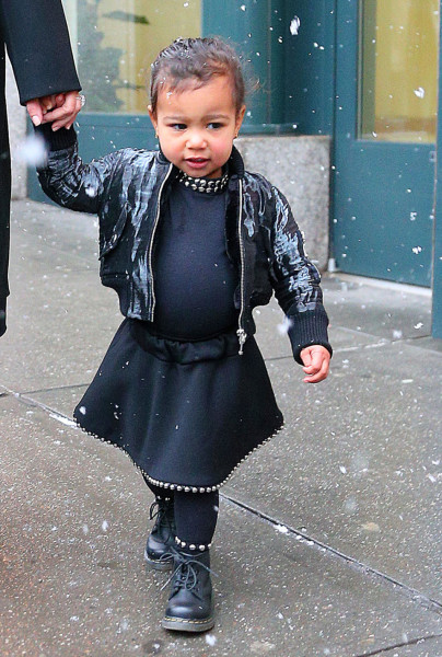 Kanye West and Kim Kardashian take North West to see Alexander Wang's fashion show in NYC