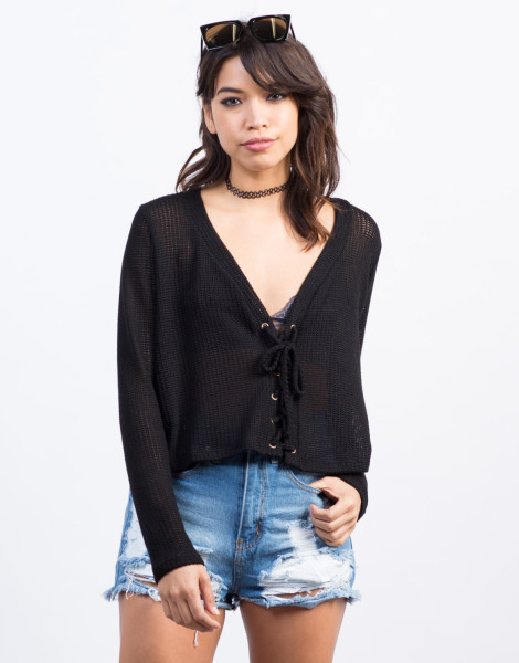 lace-up-cropped-knit-sweater-black-front
